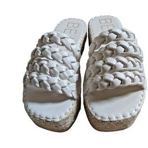 Beach by Matisse Pacific White Braided Platform Slip On Sandals Size 7M